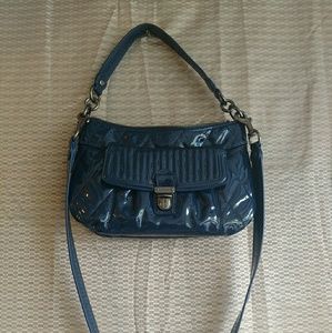Coach Poppy Navy Patent Leather Handbag